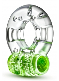 Зеленое эрекционное виброкольцо Arouser Vibrating C-Ring - Blush Novelties - в Пушкино купить с доставкой