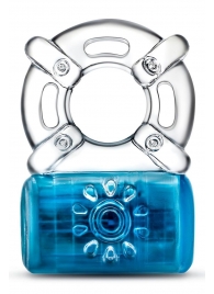 Синее эрекционное виброкольцо Pleaser Rechargeable C-Ring - Blush Novelties - в Пушкино купить с доставкой
