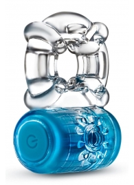 Синее эрекционное виброкольцо One Night Stand Vibrating C-Ring - Blush Novelties - в Пушкино купить с доставкой