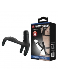 Черная вибронасадка на пенис Vibrating Penis Sling - Baile - в Пушкино купить с доставкой
