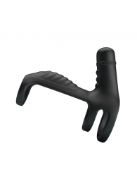 Черная вибронасадка на пенис Vibrating Penis Sling - Baile - в Пушкино купить с доставкой