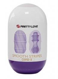 Сиреневый мастурбатор-яйцо Smooth Stripes - Baile - в Пушкино купить с доставкой