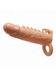 Телесная удлиняющая насадка Penis Sleeve Emmitt - 17 см. - Baile - в Пушкино купить с доставкой