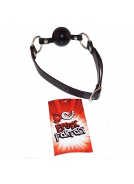 Силиконовый черный кляп-шарик на ремне Black Ballgag - Erotic Fantasy - купить с доставкой в Пушкино
