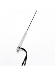 Черный кожаный стек с гладкой ручкой - 55 см. - Crazy Handmade - купить с доставкой в Пушкино