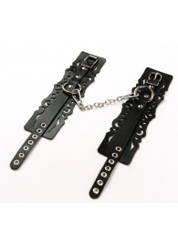 Узорчатые кожаные оковы с регулируемыми ремешками - Crazy Handmade - купить с доставкой в Пушкино