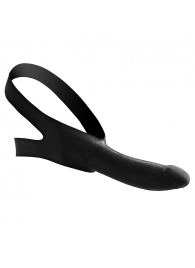 Черный кляп-страпон Masters Mini Face Fuck Strap-On - 14 см. - XR Brands - купить с доставкой в Пушкино