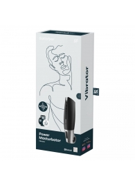 Черный мастурбатор с вибрацией Power Masturbator - Satisfyer - в Пушкино купить с доставкой