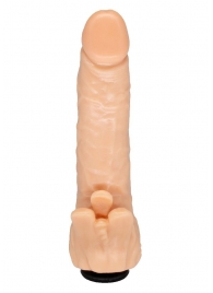 Телесная гелевая насадка-фаллос с клиторальными лепестками - 18,5 см. - LOVETOY (А-Полимер) - купить с доставкой в Пушкино