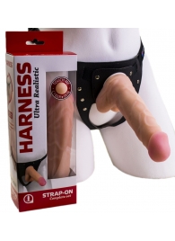 Страпон Harness из двух предметов: регулируемые трусики и насадка-фаллос - 17,5 см. - LOVETOY (А-Полимер) - купить с доставкой в Пушкино