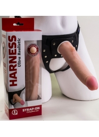 Реалистичный страпон Harness из трусиков и насадки-фаллоса - 18,5 см. - LOVETOY (А-Полимер) - купить с доставкой в Пушкино