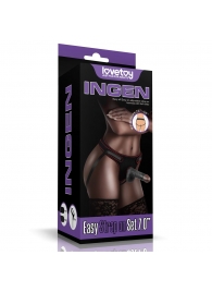 Женский темнокожий страпон Easy Strapon Set 7 Inch - 18 см. - Lovetoy - купить с доставкой в Пушкино