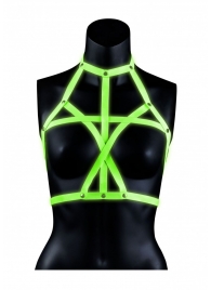Портупея Bra Harness с неоновым эффектом - размер L-XL - Shots Media BV - купить с доставкой в Пушкино