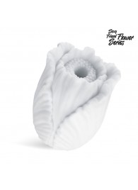 Белый нереалистичный мастурбатор в форме бутона цветка Tulips - 1137 - в Пушкино купить с доставкой