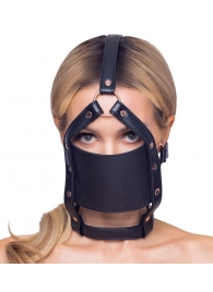 Черный намордник с кляпом-шаром Head Harness With A Gag - Orion - купить с доставкой в Пушкино
