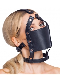 Черный намордник с кляпом-шаром Head Harness With A Gag - Orion - купить с доставкой в Пушкино