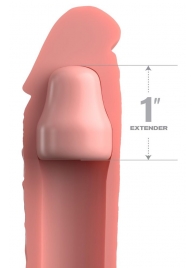 Телесная насадка-удлинитель 1 Inch Silicone X-tension - 17,8 см. - Pipedream - в Пушкино купить с доставкой