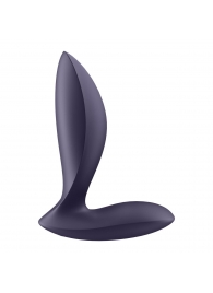 Фиолетовый анальный вибростимулятор Power Plug - Satisfyer - в Пушкино купить с доставкой