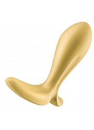 Золотистый анальный вибростимулятор Intensity Plug - Satisfyer - в Пушкино купить с доставкой