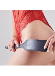 Черная кожаная шлепалка SitaBlack - 30 см. - Sitabella - купить с доставкой в Пушкино