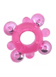 Эрекционное кольцо c бусинками - Toyfa Basic - в Пушкино купить с доставкой