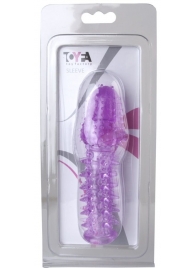 Фиолетовая насадка, удлиняющая половой член - 13,5 см. - Toyfa Basic - в Пушкино купить с доставкой