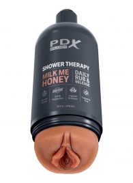Мастурбатор-вагина цвета карамели Shower Therapy Milk Me Honey - Pipedream - в Пушкино купить с доставкой