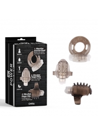 Набор из 3 дымчатых эрекционных колец с вибрацией Teasers Ring Kit - Chisa - в Пушкино купить с доставкой