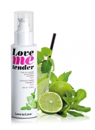 Съедобное согревающее массажное масло Love Me Tender Mojito с ароматом мохито - 100 мл. - Love to Love - купить с доставкой в Пушкино