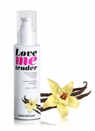 Съедобное согревающее массажное масло Love Me Tender Vanilla с ароматом ванили - 100 мл. - Love to Love - купить с доставкой в Пушкино