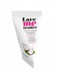 Съедобное согревающее массажное масло Love Me Tender Cocos с ароматом кокоса - 10 мл. - Love to Love - купить с доставкой в Пушкино