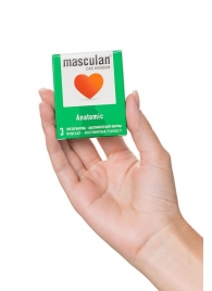Презервативы анатомической формы Masculan Anatomic - 3 шт. - Masculan - купить с доставкой в Пушкино