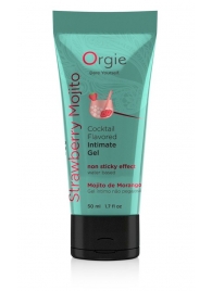 Съедобный интимный гель Orgie Lube Tube Cocktail Strawberry Mojito - 50 мл. - ORGIE - купить с доставкой в Пушкино