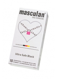 Ультрапрочные презервативы Masculan Ultra Safe Black - 10 шт. - Masculan - купить с доставкой в Пушкино