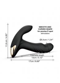 Черный вибромассажер простаты Multi P-Joy с 3 моторами - Dorcel - в Пушкино купить с доставкой