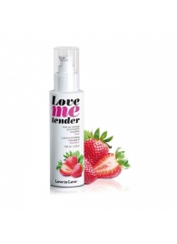 Съедобное согревающее массажное масло Love Me Tender Strawberry с ароматом клубники - 100 мл. - Love to Love - купить с доставкой в Пушкино