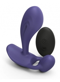 Темно-синий вибромассажер Witty P G Vibrator with Remote Control - Love to Love - в Пушкино купить с доставкой