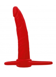 Красная насадка на пенис для двойного проникновения Black Red - 16,5 см. - ToyFa - купить с доставкой в Пушкино