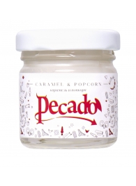 Массажная свеча Caramel   Popcorn - 35 мл. - Pecado - купить с доставкой в Пушкино