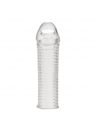 Текстурированная насадка на пенис Clear Textured Penis Enhancing Sleeve Extension - 16,5 см. - BlueLine - в Пушкино купить с доставкой