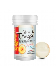 Интимный гель Esferas do Dragao Hot Ball с охлаждающе-разогревающим эффектом (2 шарика по 3 гр.) - HotFlowers - купить с доставкой в Пушкино