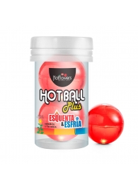Лубрикант на масляной основе Hot Ball Plus с охлаждающе-разогревающим эффектом (2 шарика по 3 гр.) - HotFlowers - купить с доставкой в Пушкино