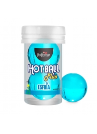 Лубрикант на масляной основе Hot Ball Plus с охлаждающим эффектом (2 шарика по 3 гр.) - HotFlowers - купить с доставкой в Пушкино