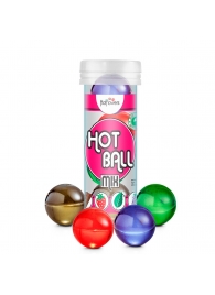 Ароматизированный лубрикант Hot Ball Mix на масляной основе (4 шарика по 3 гр.) - HotFlowers - купить с доставкой в Пушкино