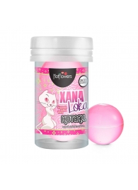 Лубрикант на силиконовой основе с эффектом вибрации Xana Loka Hot Ball (2 шарика по 3 гр.) - HotFlowers - купить с доставкой в Пушкино