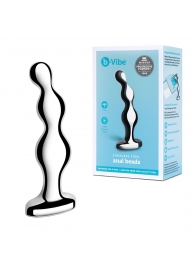 Стальной анальный фаллоимитатор для простаты Stainless Steel Anal Beads - 13 см. - b-Vibe - в Пушкино купить с доставкой