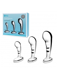 Набор из 3 стальных стимуляторов простаты Stainless Steel P-spot Training Set - b-Vibe - в Пушкино купить с доставкой