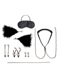 Большой эротический набор из 12 предметов Interchangeable Collar   Nipple Clips Set - Lux Fetish - купить с доставкой в Пушкино