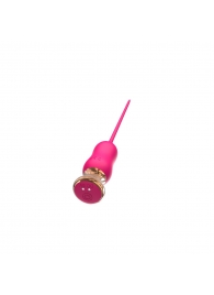 Розовый тонкий стимулятор Nipple Vibrator - 23 см. - I-MOON - купить с доставкой в Пушкино
