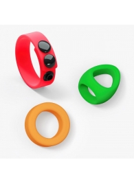 Набор из 3 разноцветных эрекционных колец Kit Neon Ring - Love to Love - в Пушкино купить с доставкой